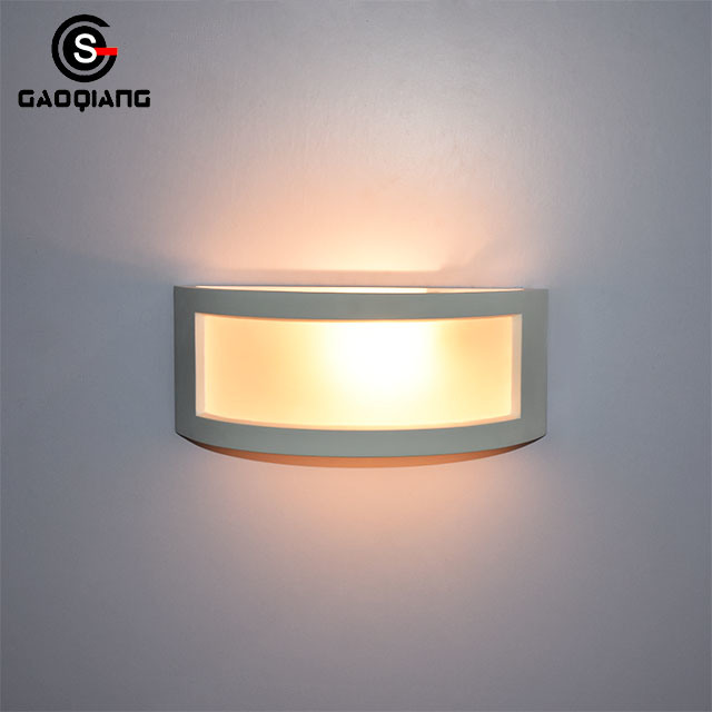 White Plaster Furniture LED Lights Wall Light