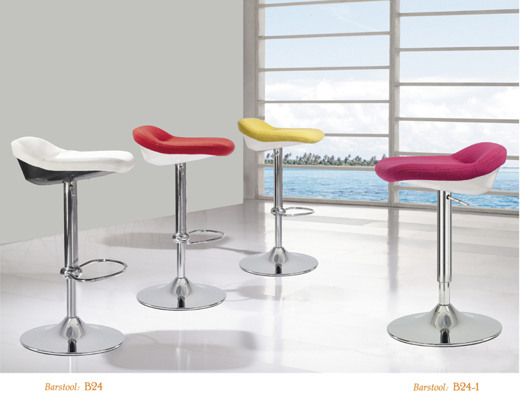 Modern Fabric Lifting Barstool Bar Chair with Metal Base