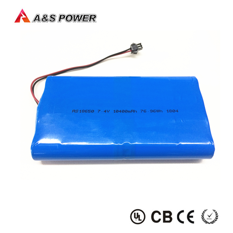 18650 Lithium Li-ion Battery Pack 2s4p 7.4V LED Light Battery 10000mAh 10400mAh