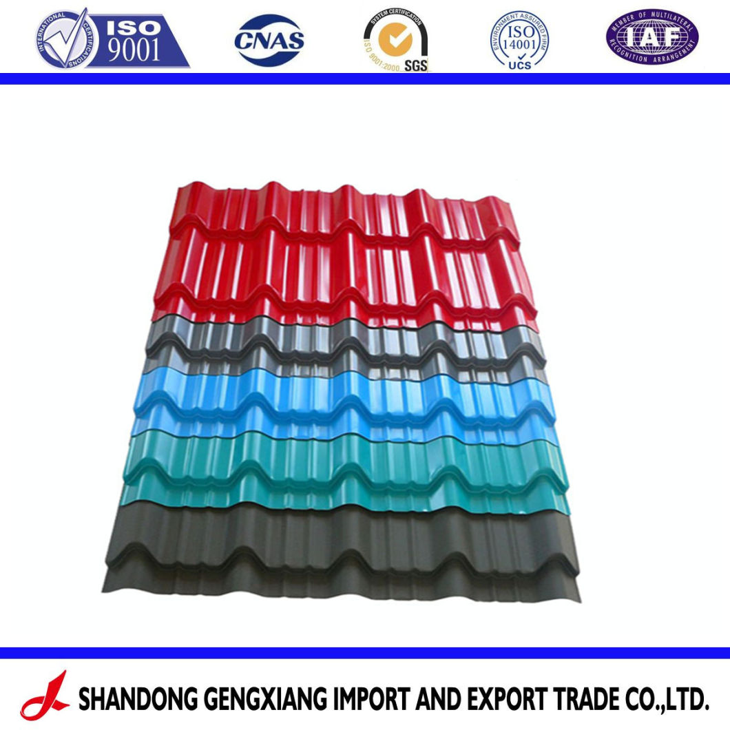 Colored Galvanized Steel Corrugated Sheet Plate