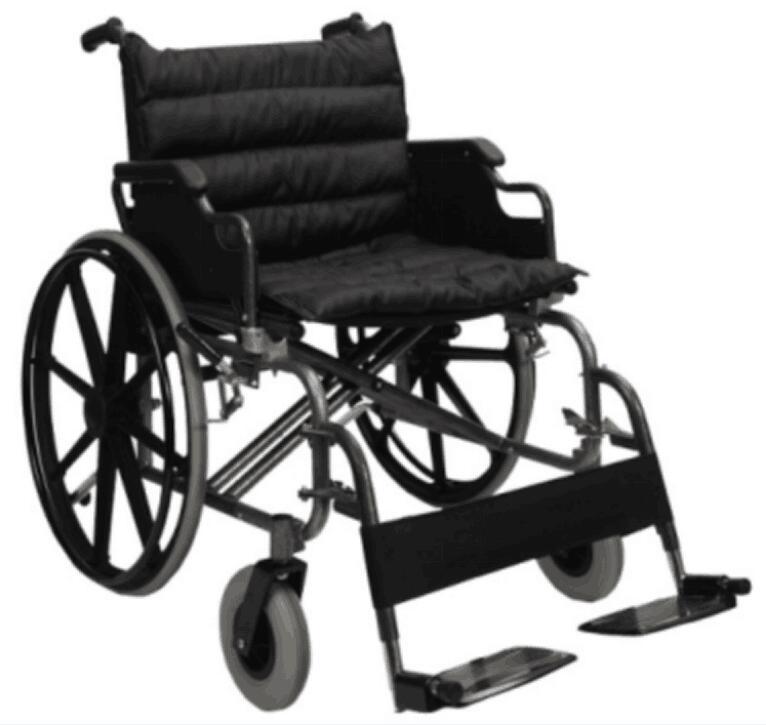 Powder Coated Foldable Steel Manual Wheelchair for Elderly Patient