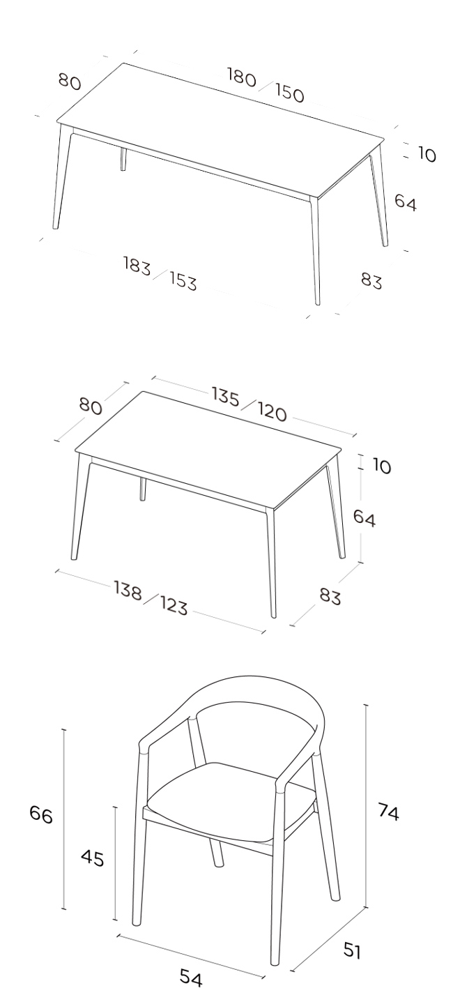 Popular Modern Beech Chair Wooden Dining Room Table Set