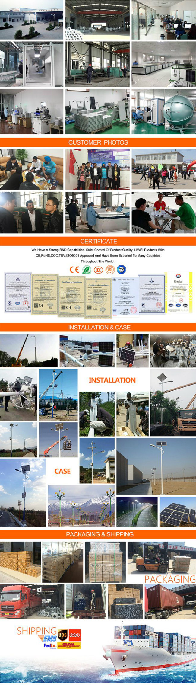 High Power IP65 Wind Solar Hybrid LED Street Light