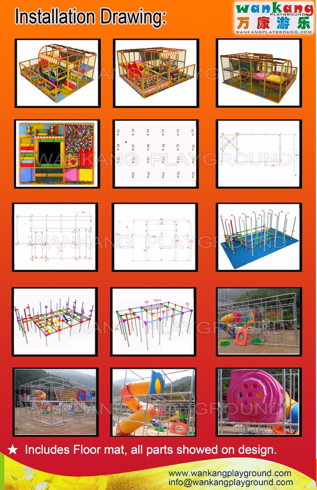 Multifunctional Indoor Playground Equipment for Play Center Say Supermarket and Shopping Mall (WK-F180522A)