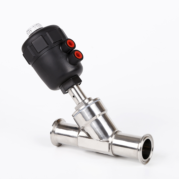 Sanitary Stainless Steel Pneumatic Clamped Angle Seat Valve