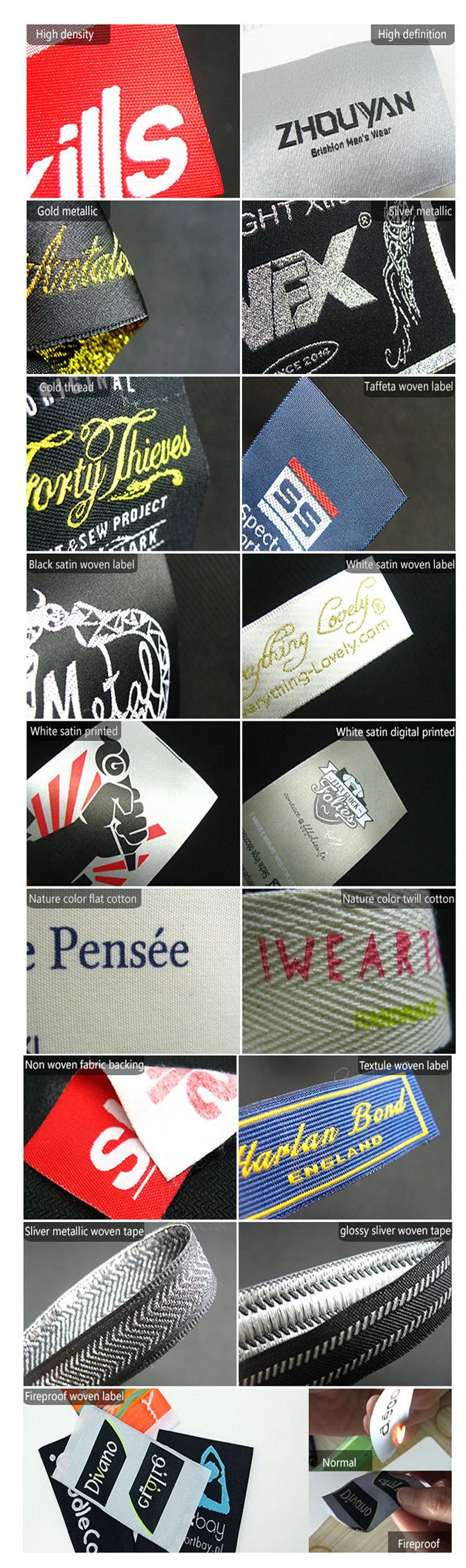 Maker Garment Labels Fabric Labels Silver Metallic Woven Label