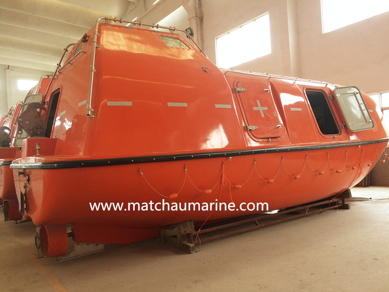 130 Persons Totally Enclosed Fibreglass Lifeboat Rescue Boat