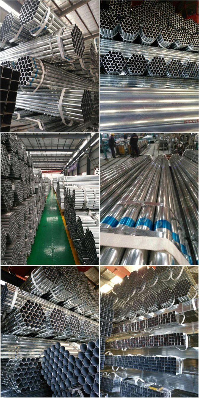 Ms Hot Dipped Galvanized Steel Pipe/ ERW Galvanised Steel Pipe/ Galvanized Round Pipe/Gi Pipe for Gas/Greenhouse/Fence Post/Construction/ Water Supply