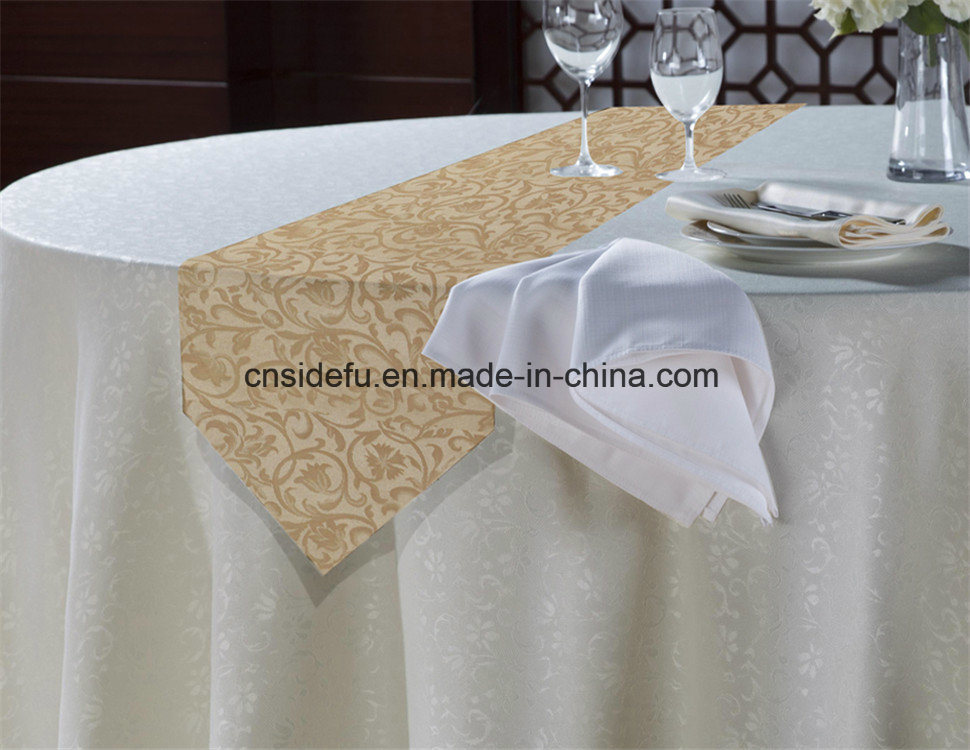 Wholesale Decorative Jacquard Hotel Table Linen Table Runners