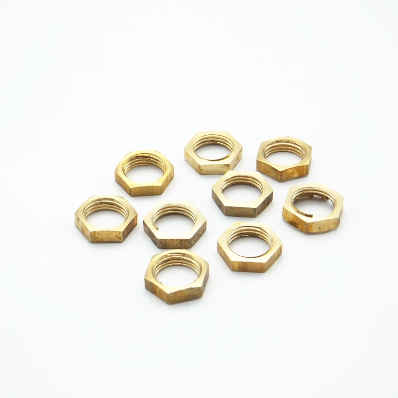 10PCS Brass Hex Lock Nuts Pipe Fitting 1/8