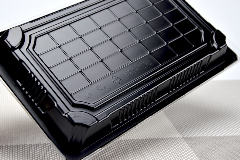 food packaging plastic black sushi container