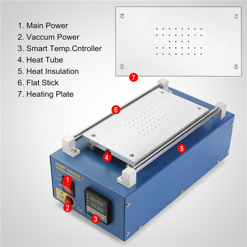 LCD Separator Screen Machine with Built-Inn Vacuum Pump for Samsung iPhone