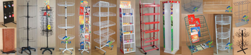 Multi Layers Adjustable Steel Wire Shelf Display Rack (PHY306)