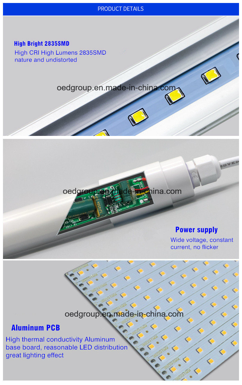 Used for Underwater Lightbox or Refrigerator T8 Aquarium Waterproof LED Tube Light IP Rating IP68