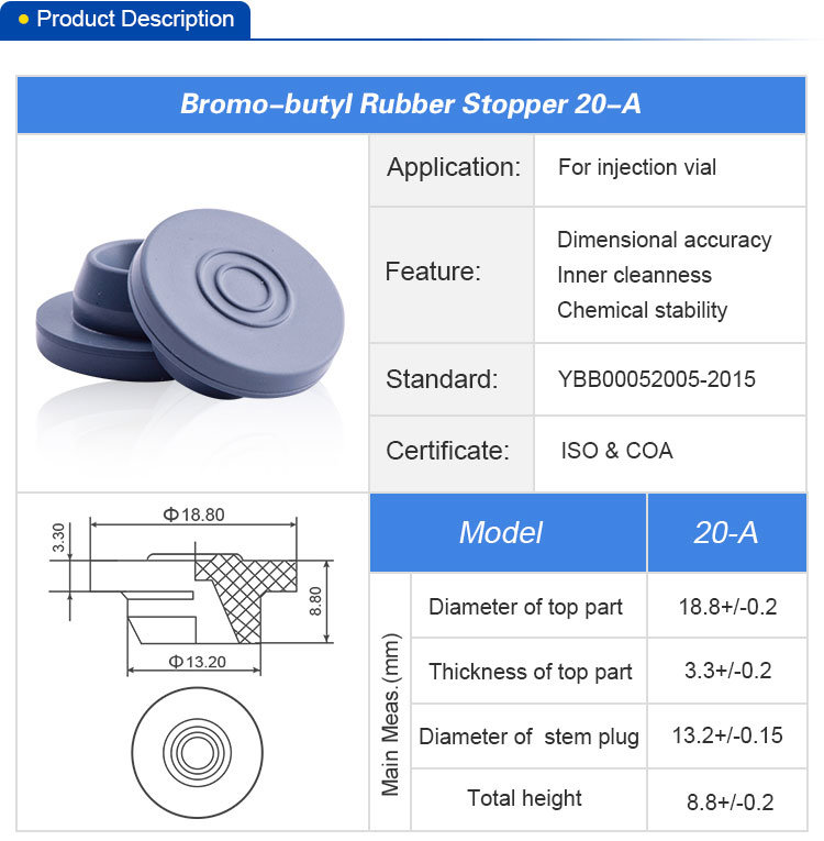 20mm Rubber Stopper for Injection Vial