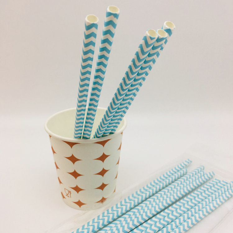 Party Decoration Biodegradable Striped Paper Straws