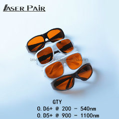 Laser Safety Glasses/Safety Goggles Gty 200-532nm&900-1700nm for ND YAG Tattoo Removal Machines (532 &1064 nm)