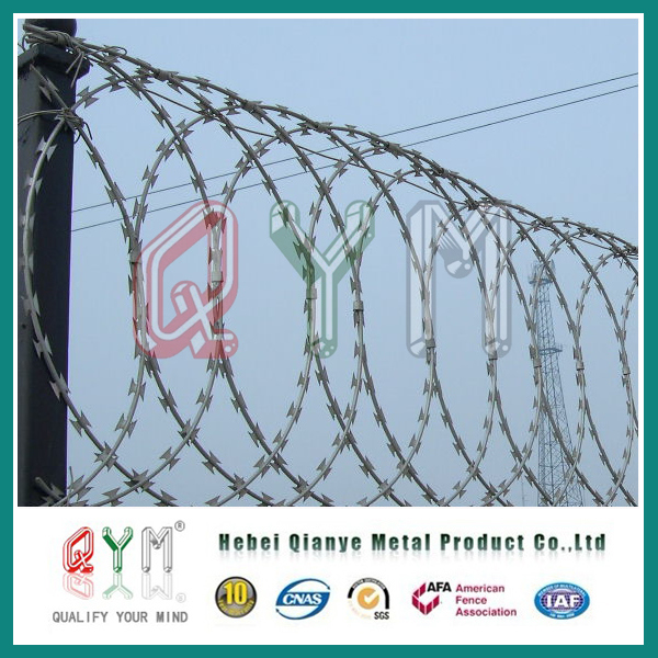 PVC Coated Concertina Razor Barbed Wire/ Galvanized Razor Concertina Wire