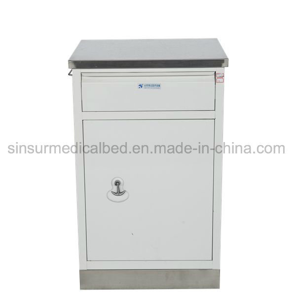 Hospital Furniture Patient Room Steel Spraying Medical Bedside Cabinet