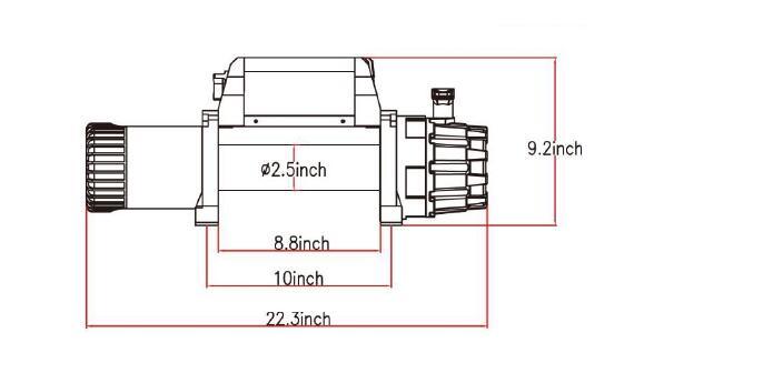 Waterproof Tough Pulling Electric Winch with 10000 Lb