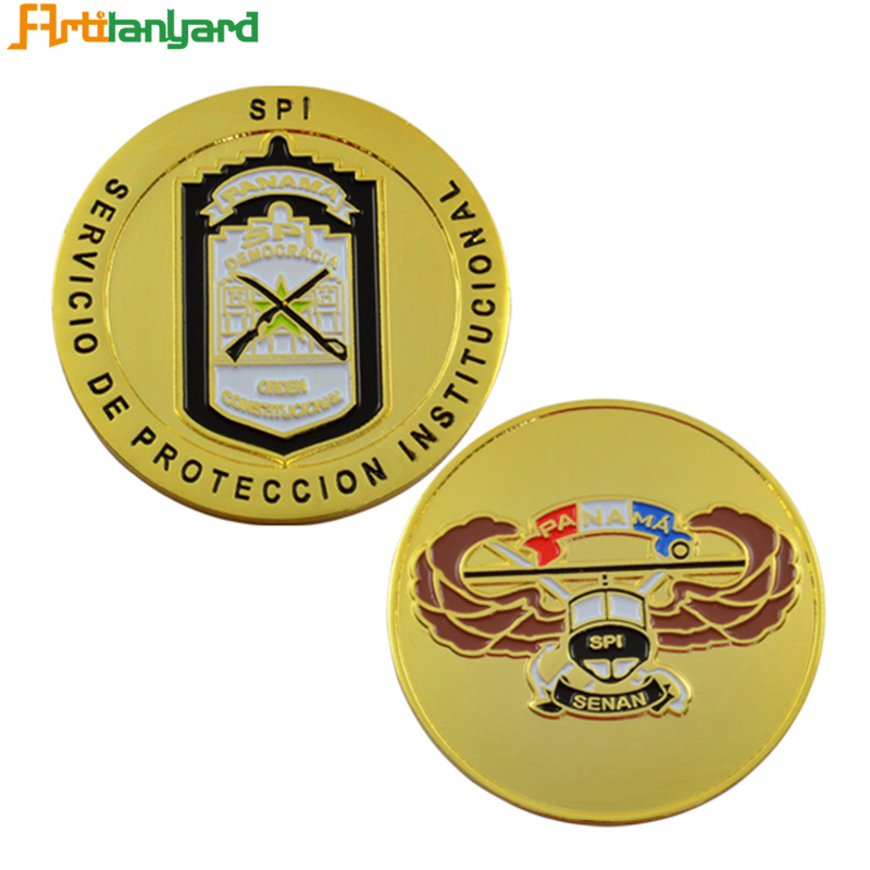 Metal Challenge Coin with Soft Enamel