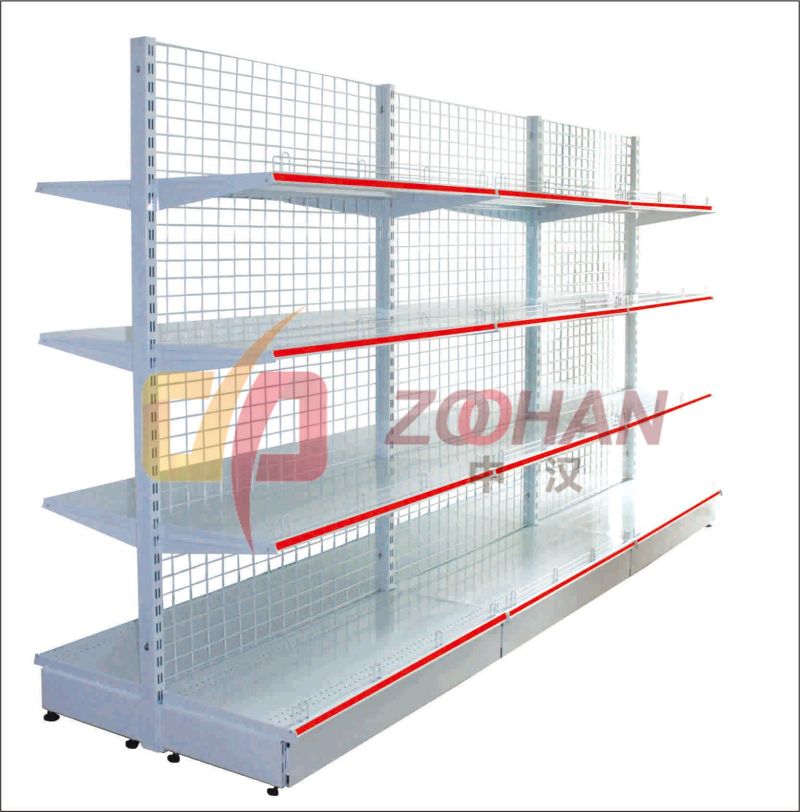 Wire Mesh Cold Steel Supermarket Shelf Display Rack (Zhs20)