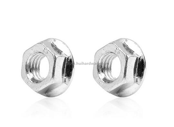 White Zinc Plated Hex Flange Head Nuts