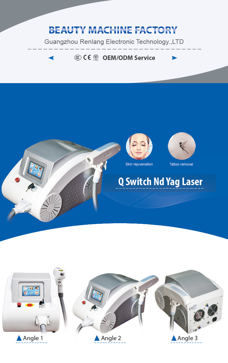 Q Switched ND YAG Laser Tattoo Removal Beauty Machine