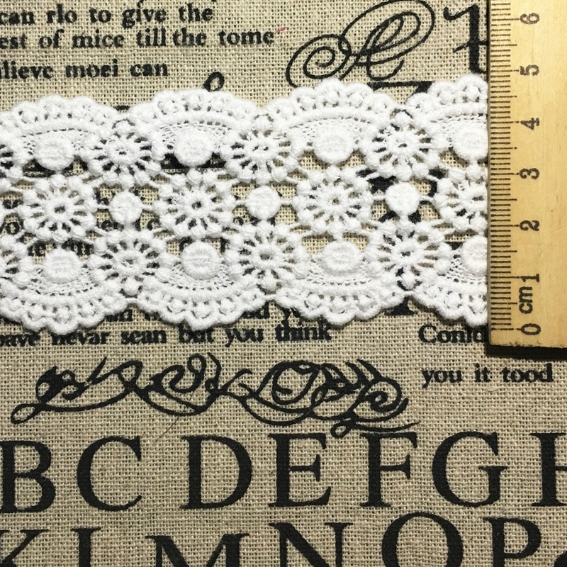 Beautiful Design Water-Soluble Chemical Embroidery Cotton Lace for Decoration