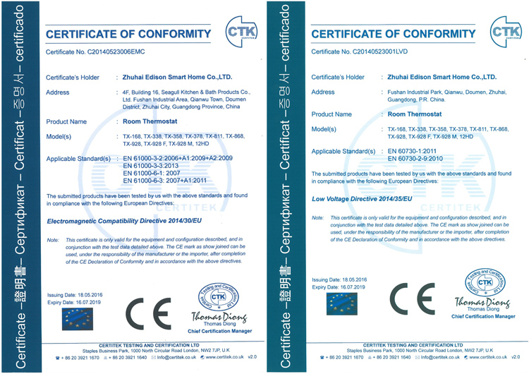 Smart Temperature Controller Factory for Fcu / Underfloor Heating Room Tthermostat