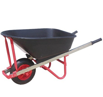 Dual Wheel Garden Tool Plastic Tray Wheelbarrow (WB5405)