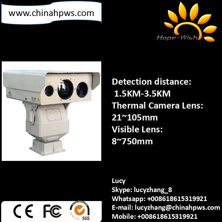 Tri-Spectrum Security Surveillance Thermal Lens PTZ Imaging Camera