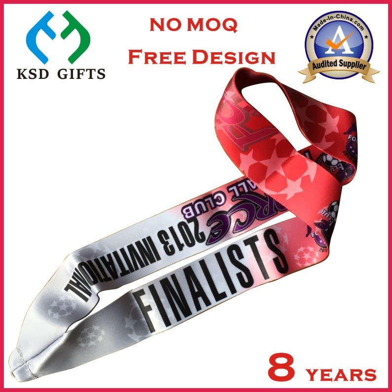 Custom Silk Print/Heat Transfer Printing Medal Ribbons