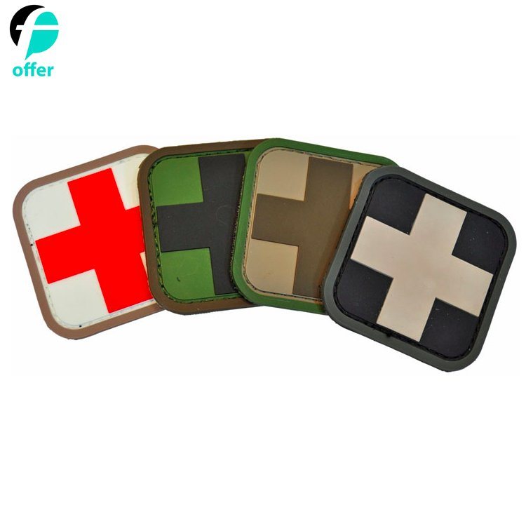 Tactical Medic Cross Tactical Army Morale PVC Rubber Patch