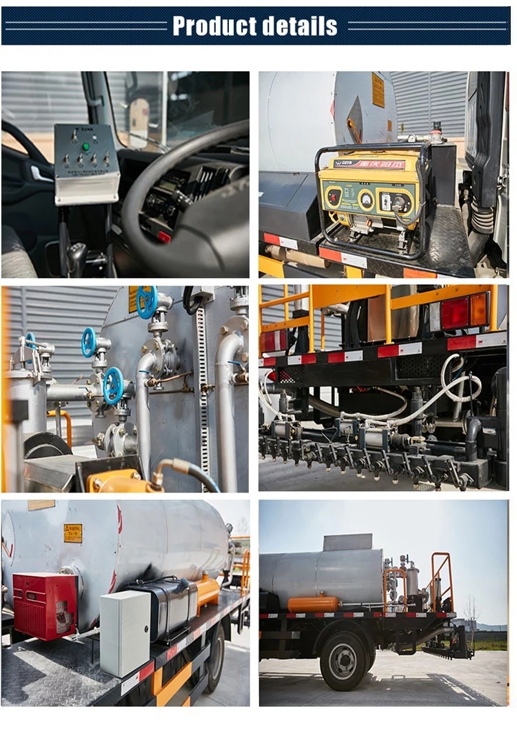 HOWO 6000L Heated Bitumen Spraying Asphalt Distributor Truck