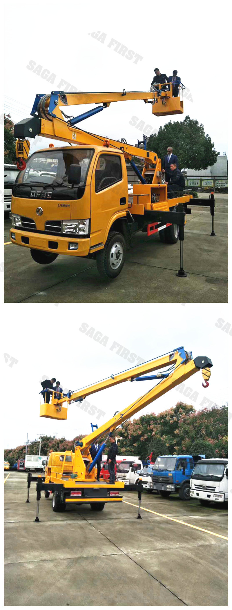 200kg 4X2 Isuzu High Lift Platform Bucket Crane Truck