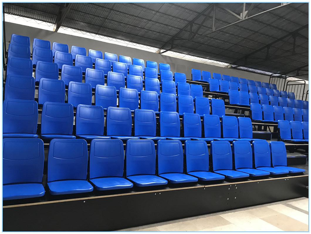 Stadium Extendable Auditorium Arena Foldable Telescopic Bleacher with Plastic Seats