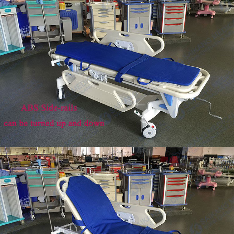 Patient Transport Folding Stretcher, Emergency Resuscitation Trolley