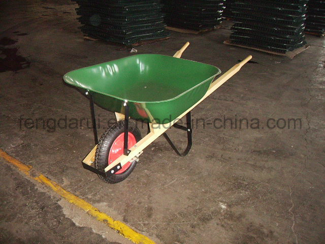 Wooden Handle Metal Wheel Barrow (WB5400)