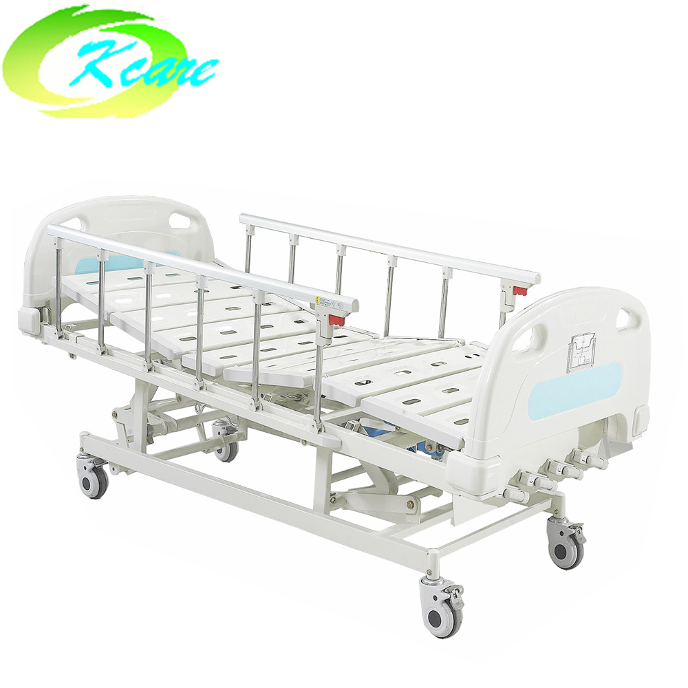 Folding 4 Crank Steel Manual Hospital Beds for Sick Patient