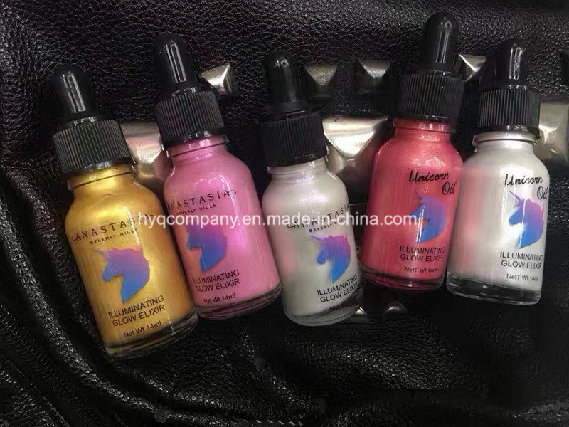 Best Sales Cosmetic Unicorn Oil 5 Colors Liquid Shimmer Highlighter