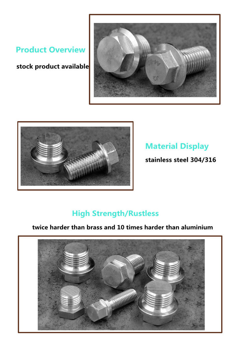 A2 A4 M6 M8 Hex Flange Bolt