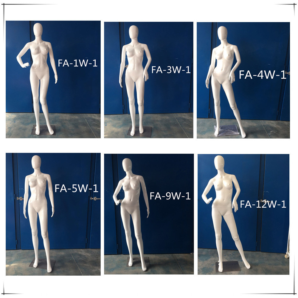 Sexy Female Mannequin Glossy White Color Beautiful Model