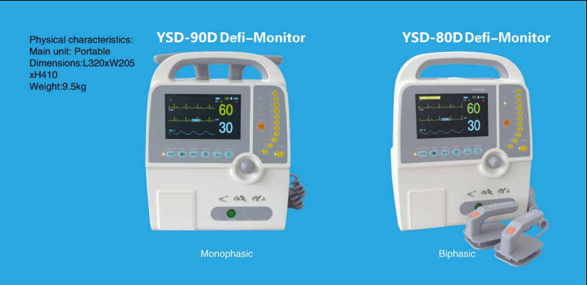 Cheapest Hospital Product Medical Equipment Portable Handled Emergency Biphasic Defibrillator