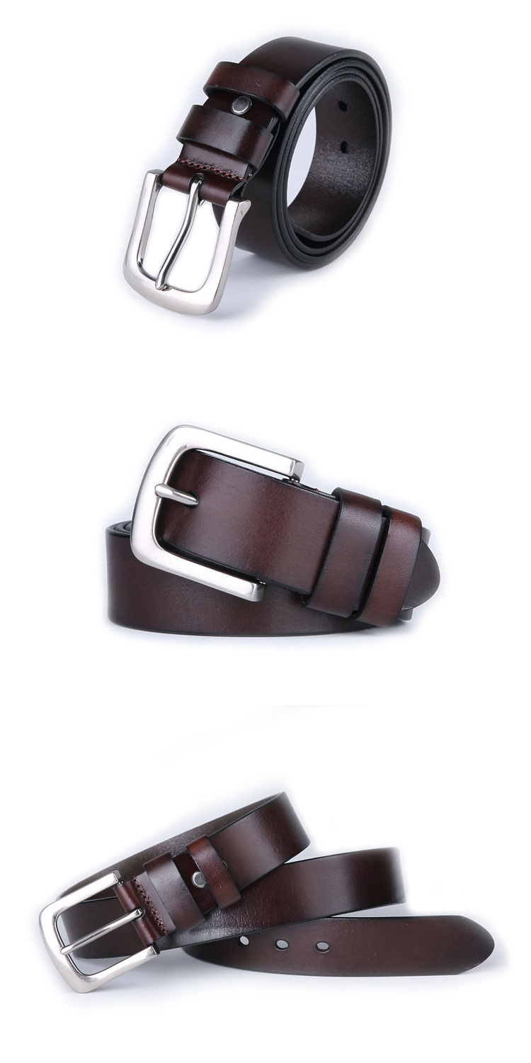 Factory OEM Design Cheap Price Mens Designer Brown Leather Belts