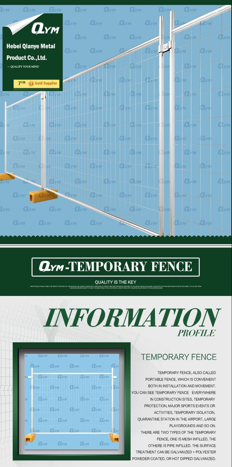 Galvanized Control Barrier Temporary Fence Construction Temporary Fencing for Sale