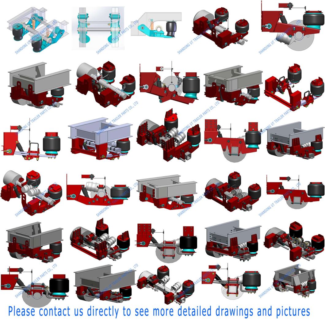 Air Bag Suspension with Slew Bearing Turntable with Lifting System for Trailer
