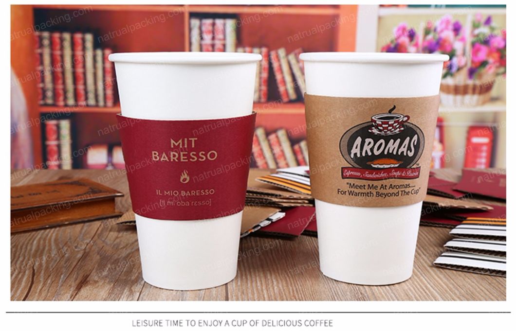 Custom Printed Disposable Eco-Friend Corrugated Coffee Paper Cup