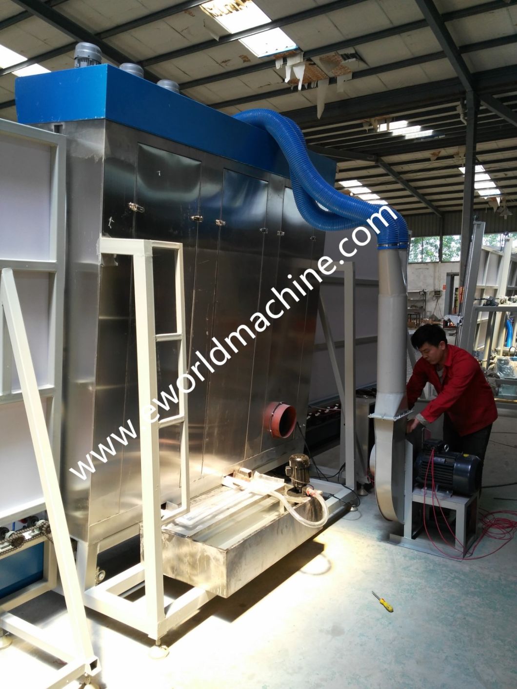 Flat Vertical Glass Washing Drying Machine Double Glass Washer