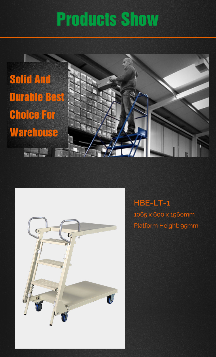 Supermarket Platform Step Ladder Truck Ladder Cart